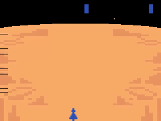 Space Chase title screen for Atari 2600